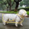 Waterproof Pet Jacket Clear Dog Raincoat Poncho EVA Rain Suit for Small Medium Dogs with Leash Hole Hood And Hole Teddy Bichon Outdoor Walking