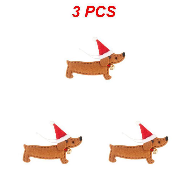 Přívěsek na Vánoční Stromeček, Roztomilý Přívěsek Jezevčíka, Nádherné detaily, Snadno se zavěsí, Není snadné Spadnout, Ozdobte Vánoce