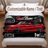 Tema Corse Automobilistiche Coperta Morbida Personalizzata Nome Personalizzato Stampa Testo Coperta Calda Decorazione Divano Casa Camera da Letto