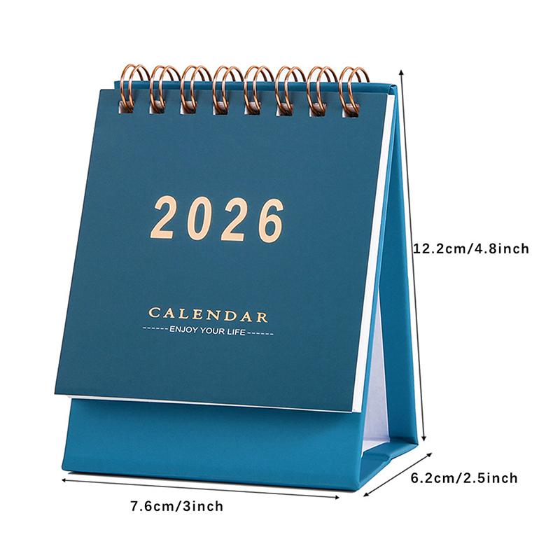 2026 Simple Calendar Small Desk Calendar Creative Coil Calendar Planner Desktop Decoration Office Stationery
