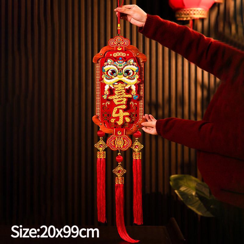2026 Horse Year Pendant with Tassel  Chinese New Year Hanging Decoration  Spring Festival Cute Horse Hanging Ornament