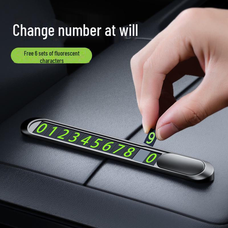 Semn luminos de parcare auto: Afișaj Digital Metalic Creativ Temporar