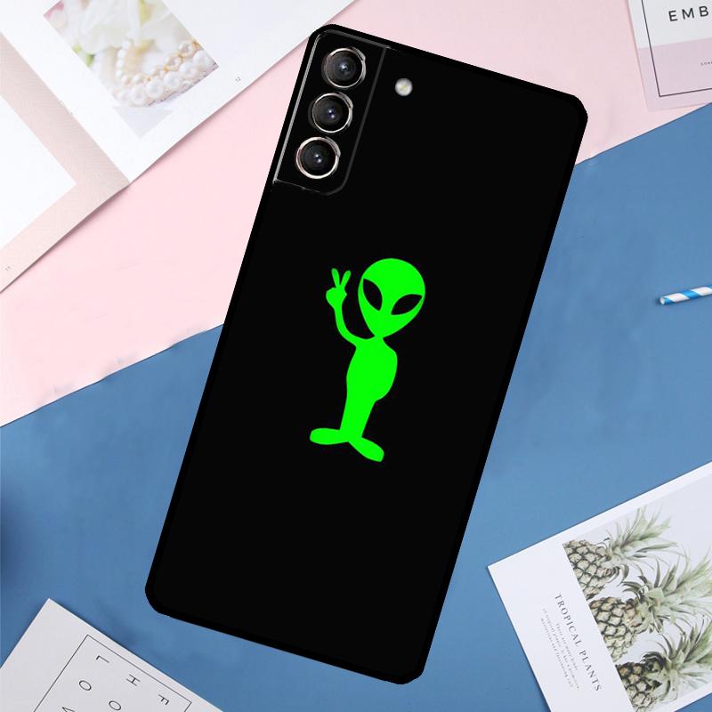 Cartoon Alien Case For Samsung Galaxy S25 Ultra S21 S22 S23 S24 Ultra S9 S10 Plus S20 FE S25 FE Back Cover