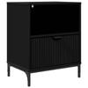Nightstand with Drawers Black 49 x 36 x 61 cm Engineered Wood