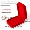 Red Wedding Jewelry Gift Box for Rings, Pendants & Necklaces - Elegant Gold Ornament Packaging