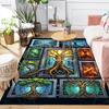 Tree Elements Pattern Rug Floor Mat for Living Room or Bedroom Soft and Comfortable Carpet a Gift for Birthday and Holiday.