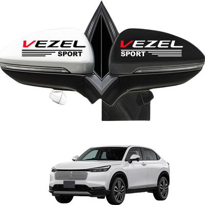For Vezel Vezel Car Mirror, Car Rearview Mirror, Side Mirror, Side Mirror Sticker 2 Pieces (White, Vezel)