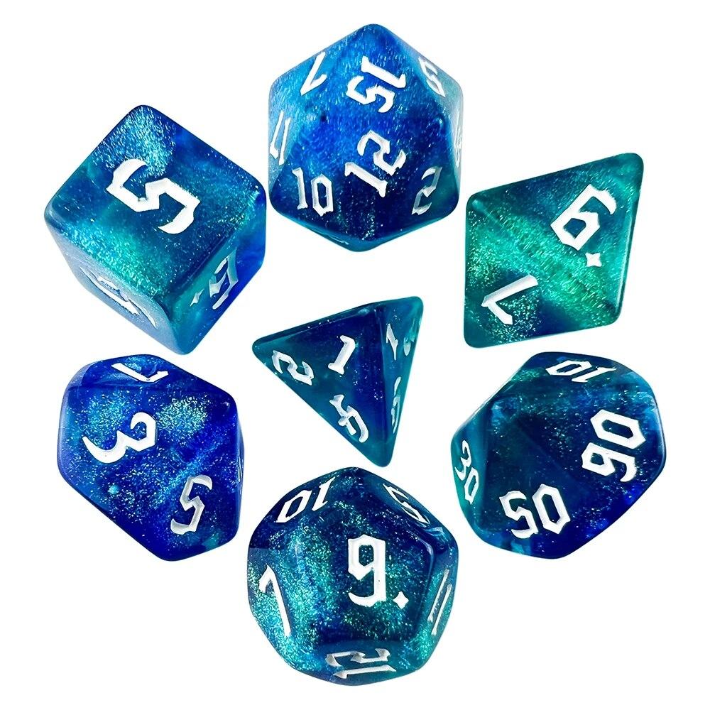 

DND Cubes Dice RPG Dice Удивительные цвета, смешивающие фэнтезийный эффект звездного света, уникальные стили ретро-шрифтов для ролл-игральных карточных игр