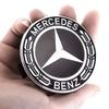 Bilklistermärke 4 st 75 mm 65 mm A1674015900 Ny Svart 6-stift För Mercedes Benz Bilfälgar Navkåpor Fälgskydd Emblem Märke Logotyp