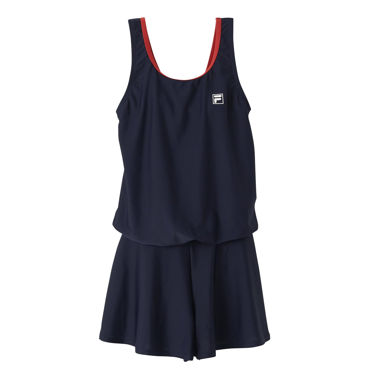 

Fila School Swimsuit Culotte Dress Body Coverage UV Protection 174103 Girls 150 Navy/Red
