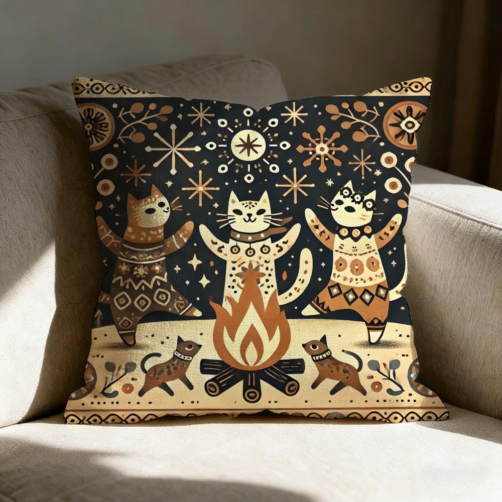 Natural Animal Flower Prints Pillow Case Linen Pillow Covers Cover For Couch Living Room Bench Patio Floor Linen Home Decor
