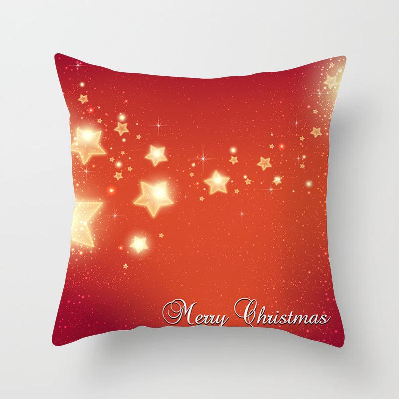 Merry Christmas and Happy New Year Decorative Pillow Cover Sofa Car Office Seat Cushion  Bedroom Room Home Decoration
