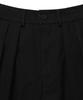 CONNECT KINLOCH Washed Cotton Loose Fit Two-Tuck Pants (Black)