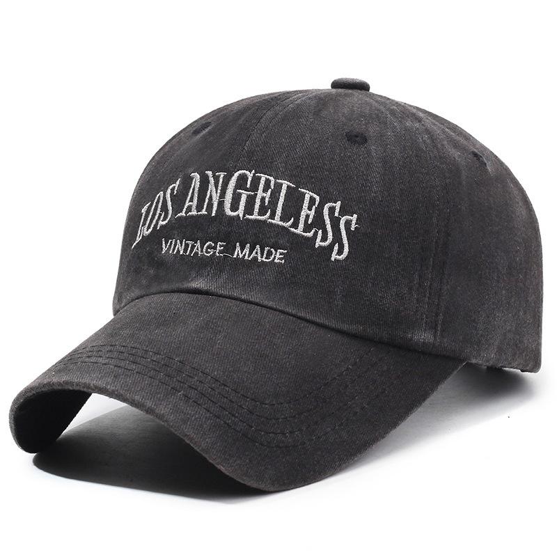 American ins washed versatile baseball cap big head circumference shows small face simple versatile cap deepened curved brim hat