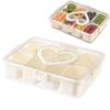 Clear Lid Snack Box Divided Serving Tray Office Snacks 8-compartment Design Comfort Transport Detachable Design