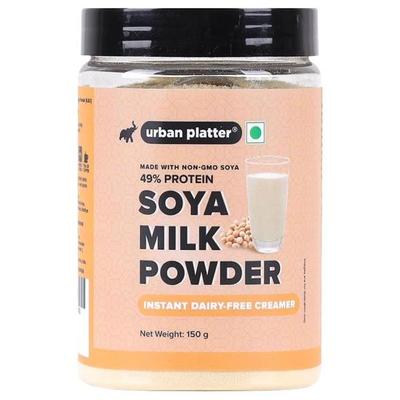 Urban Platter SOYA Milk Powder, 150g / 5.3oz [Plant-Based / Milk Alternative, Non-GMO & 49% Protein]