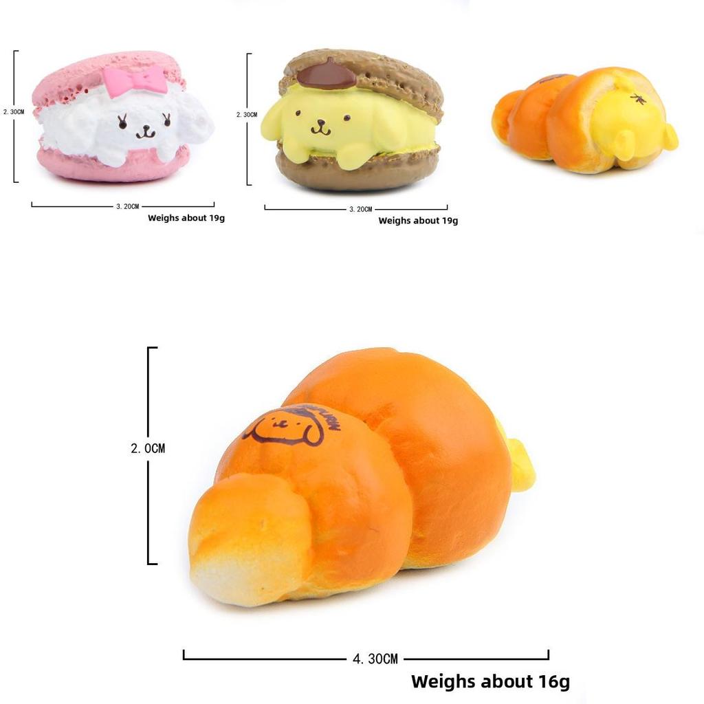 Resin Food Diorama With Cute Cartoon Pompompurin Pudding And Burger Bread For Festive And Promotional Gifts