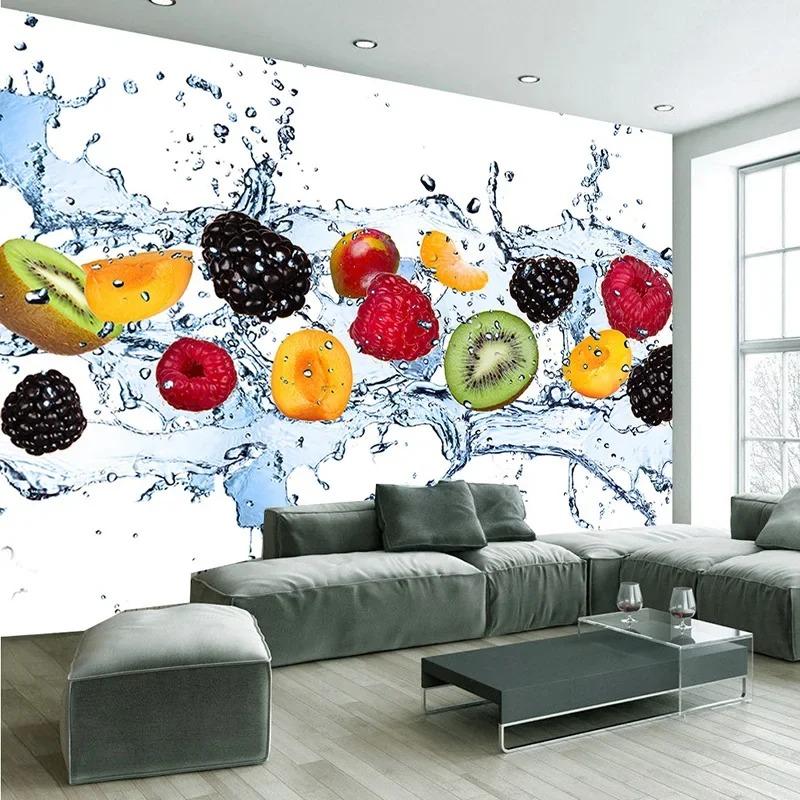 Modern Fresh Fruit Mural Wallpaper Restaurant Cafe Simple 3d Stereo Wall Mural