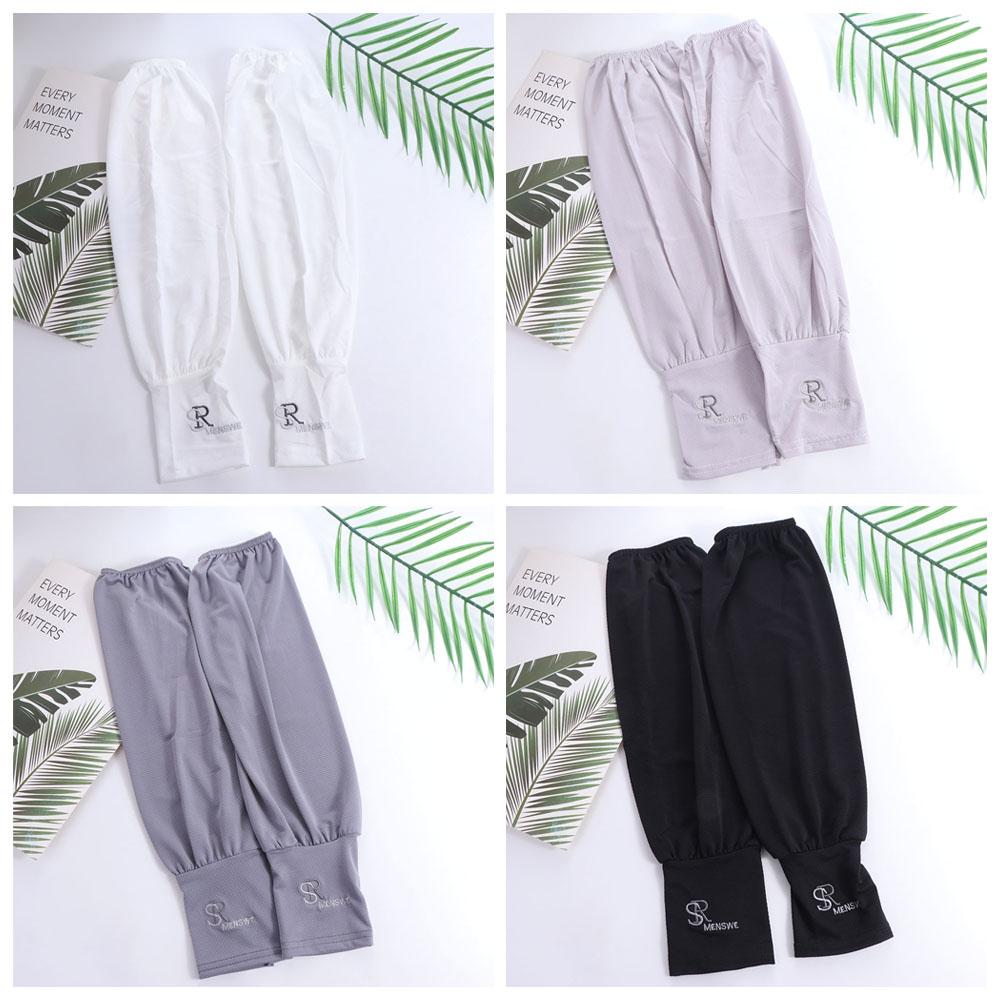 Solid Color Sunscreen Sleeve Anti-UV Sun Protection Cover Elastic Ice Silk Sleeves  Outdoor