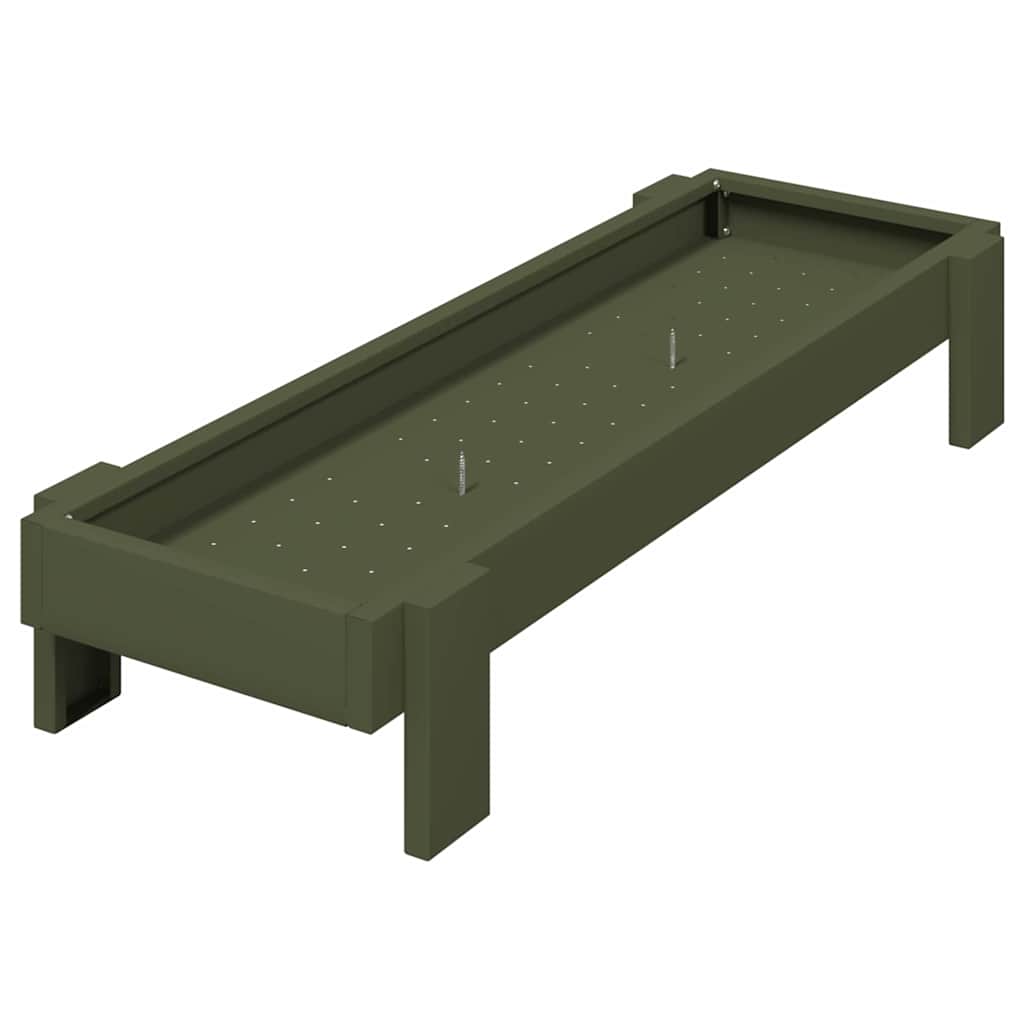 Chicken Feeder Trough Olive Green 80 X 28 X 13.5 Cm