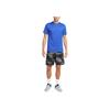 Nike Solid Logo Print Crew Neck Short Sleeve T-Shirt Men Tops Blue DX0990-480