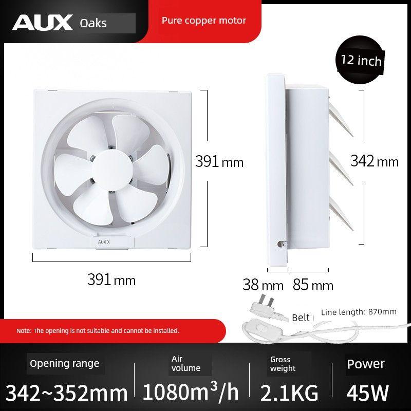 No-Drill Exhaust Fan for Kitchen Windows, No-Installation Exhaust Fan, Powerful Window-Mounted Ventilation Fan