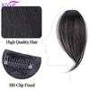 Natural Invisible False Middle-part Bangs Hair Extensions Clip In the Front Side Bangs Synthetic Fake Fringe Hairpiece