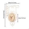 Antique Design Round Double-sided Wall Clock, Station Clock for Kitchen, Garden And Patio.