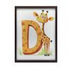 Plakat Żyrafa Z Literą D Plakat Żyrafa Z Literą D, 50X70 Cm, Bez Ramy, Płótno Premium Na Blejtramie