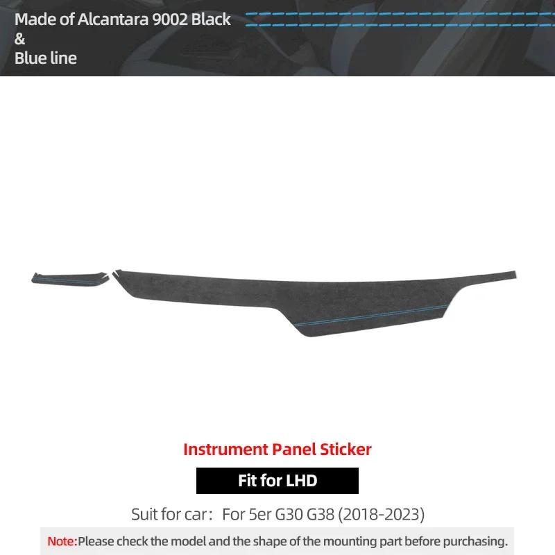 

Betterhumz For BMW G30 G38 Series 5 Car Interior Dashboard Panel Trim Strips Stickers Made of Alcantara Auto Tuning Accessories Blue LHD