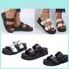 Sandali Eleganti con Zeppa e Fibbia a Cinturino per la Moda Estiva da Donna