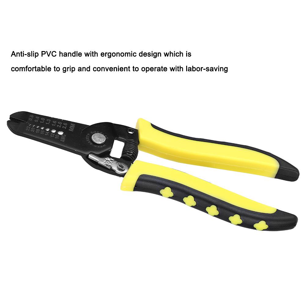 7in1 Wire Cutter Cutting Pliers Steel Stripping Pliers Cable Stripper   1022AWG0.62.6mm