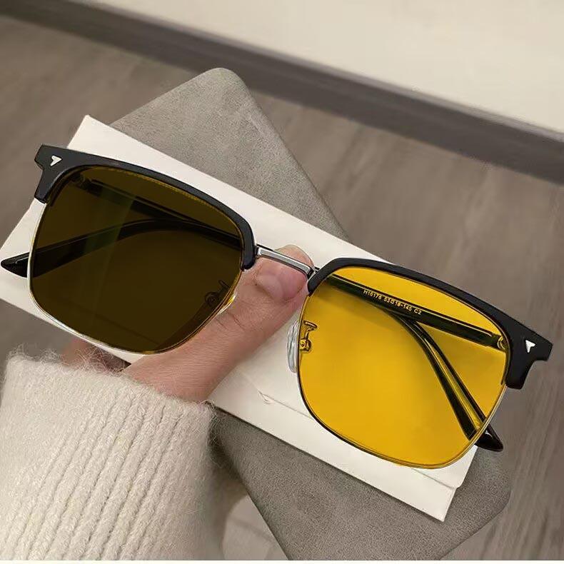 Męskie Biznesowe Fotochromowe Okulary na Krótkowzroczność Luksusowe Designerskie Anty-Niebieskie Światło Zmieniające Kolor Nocne Widzenie Okulary -4.0