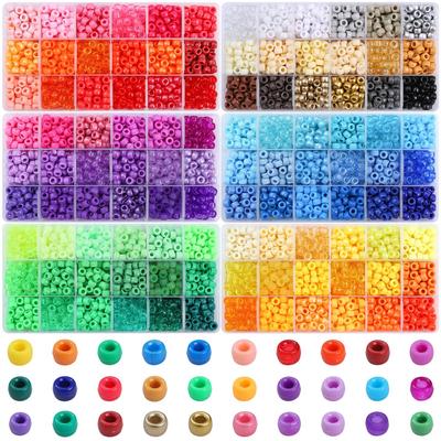 Macroporous Glass Seed Beads for DIY Bracelet Necklace Jewelry Making 18 Grids Per Box