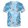Ultimo Stile Uomo Harajuku Carpa Stampa 3D Fresca T-shirt Hip Hop Manica Corta Top Estivo Moda Animale Vendita Calda Maglietta Girocollo