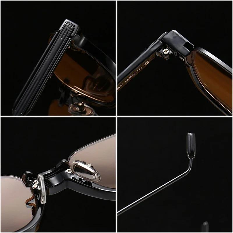 Summer New Fashionable Half Frame Semi-Metal Rectangular Sunglasses Retro Trendy Lens Outdoor UV400 Sunglasses Gafas De Sol