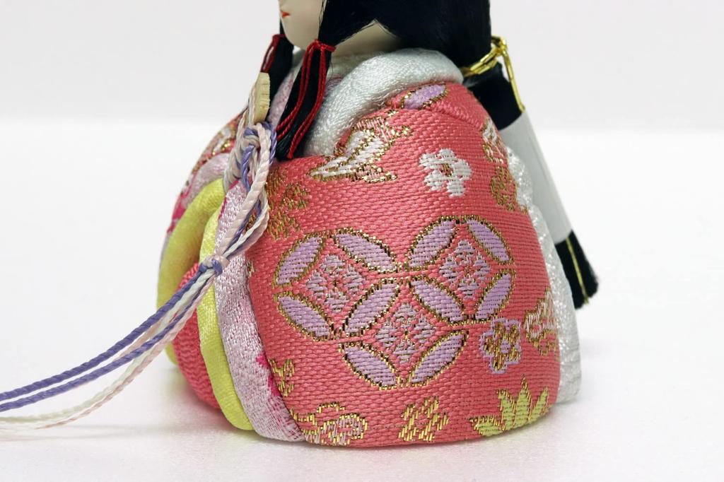 Kotohoki Shizuku Wooden Hina Doll with Round Tray, White, KTH-3201B1