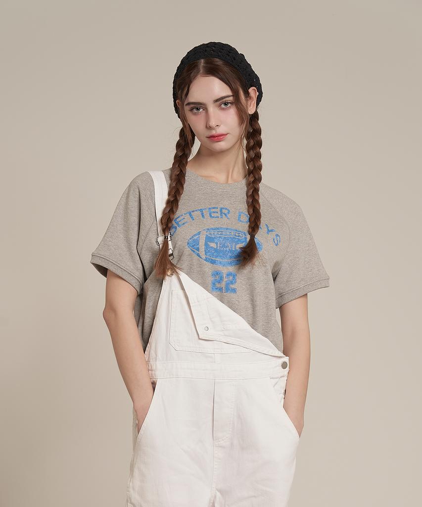 Iteoneolmomeonteu Veter Days Half Sweatshirt _ Gray