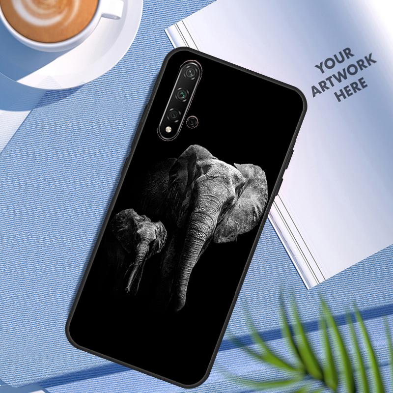 Wild Elephant Head For Huawei Nova 11 12i 3i 7i 8i 9 10 SE Y60 Y61 Y70 Y72 Y73 Y90 Y91 P20 P30 Pro P40 Lite Case