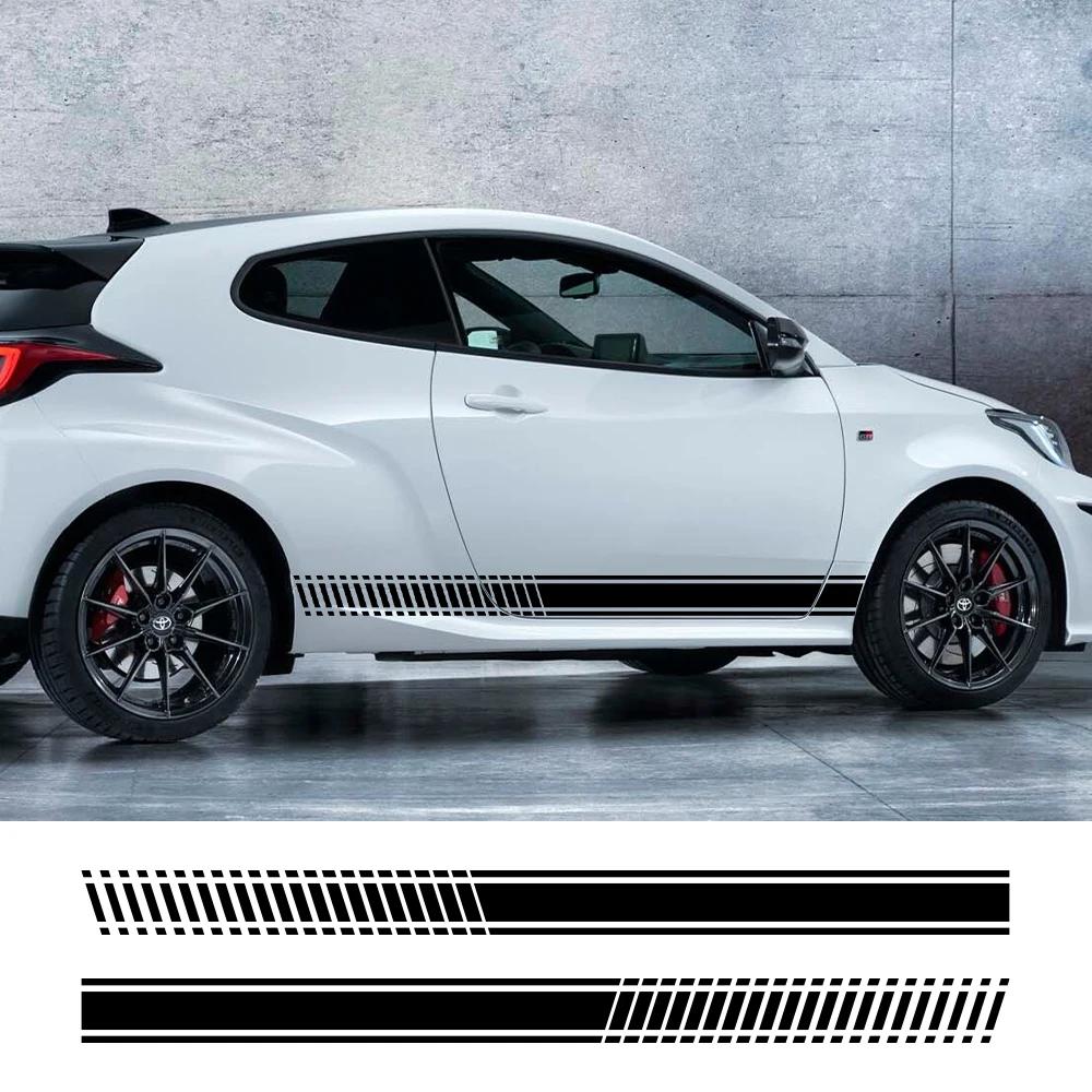 Car Door Side Sticker Decal Kit For TOYOTA YARIS Auto DIY Sticker Styling Vinyl Film Waterproof Decals Car Exterior Accessories