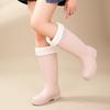 2026Women's High-cylinder Rain Boots: Stylish for Outdoor Wear, Thick-soled Water Shoes, Waterproof Galoshes, Camping Long Boots