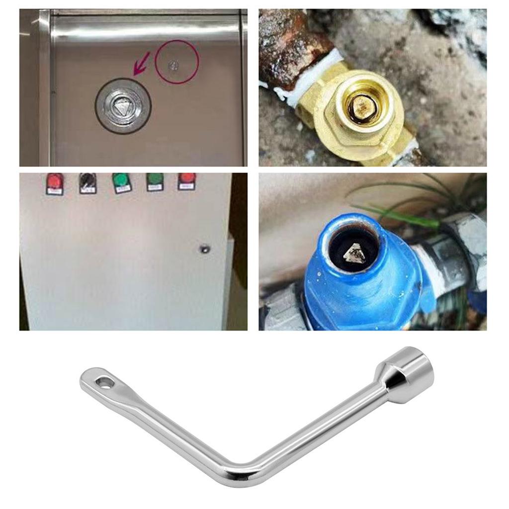 Metric L Shaped Angled Triangle Socket Wrench Zinc Alloy Double Head Elbow Wrench for Elevator Mechanic Repair Tool