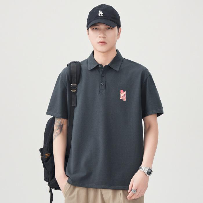 New Summer T-shirt Loose Lapel Short-sleeved POLO Shirt T-shirt