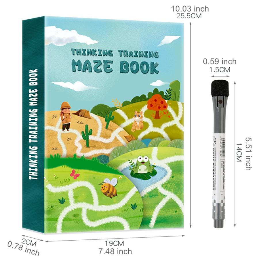 Montessori Training Maze Pen Control Book Children Labyrinth Toys Drawing Tablet Hand Training Shape Games Set Educational Toy