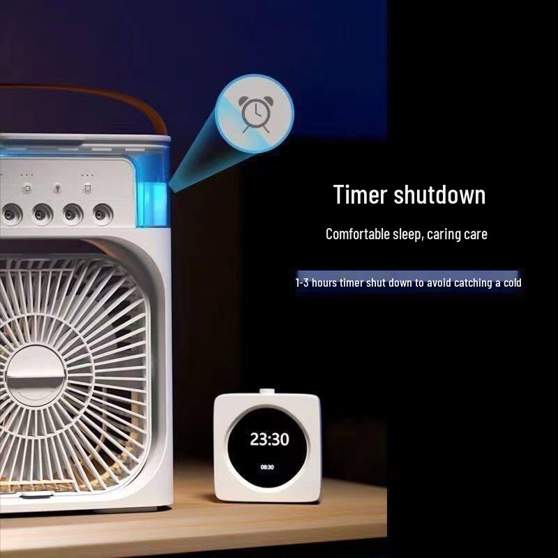 Compact USB Air Conditioner & Humidifier: Desktop Fan for Dorm/Outdoor with Water Cooling Feature