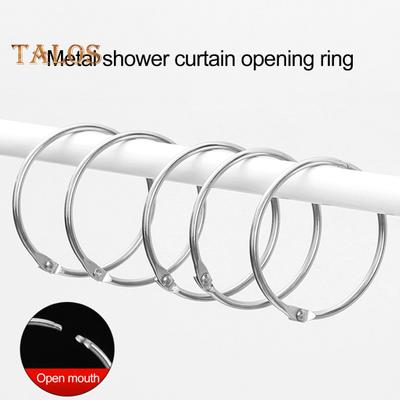 12Pcs Bathroom Shower Curtain Rings Rust Proof Smooth Gliding Tightly Closed Anti-Drop Round Shower Curtain Hooks