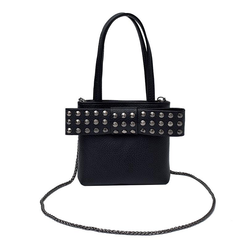 Bags personalized rivet small bag 2025 new European and American punk style handbag women's chain messenger small square bag
