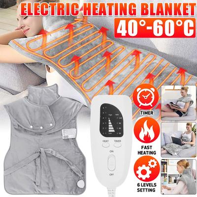 110 V-230 V Elektrikli Isıtma Şal Battaniye Pedi Omuz Tam Geri Isıtmalı Yıkanabilir Ayarlanabilir Sıcaklık Ağrı Rahatlatmak Mat