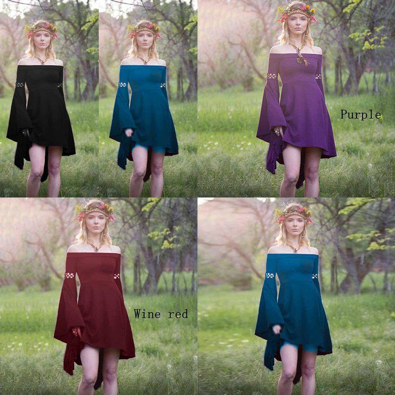 Medieval Palace Cosplay Costume Retro Dress For Women And Girls