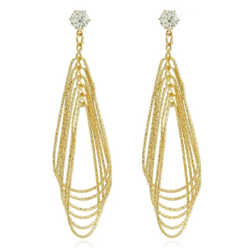 2021 New Big Earrings For Women Girls Gold Vintage Geometric Statement Metal Art Drop Earrings Charm Hoop Round Dangle Modern